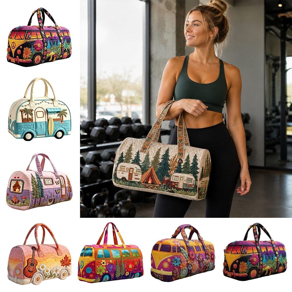 Home Gym Packages - Durable 18x9x9cm Quilted Duffle Bag 3D
