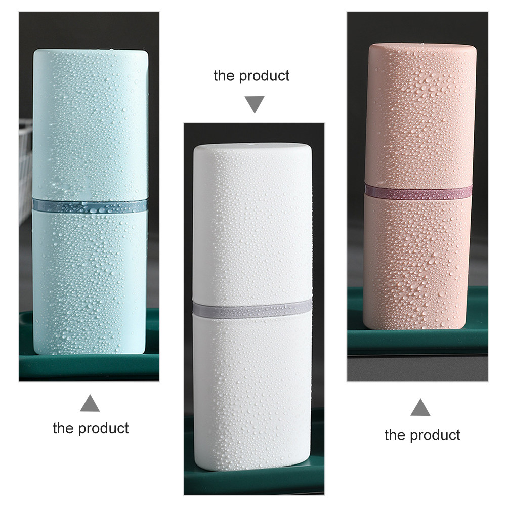 Home Gym Design - 2Pcs Two-in-One Toothbrush Case and Cup