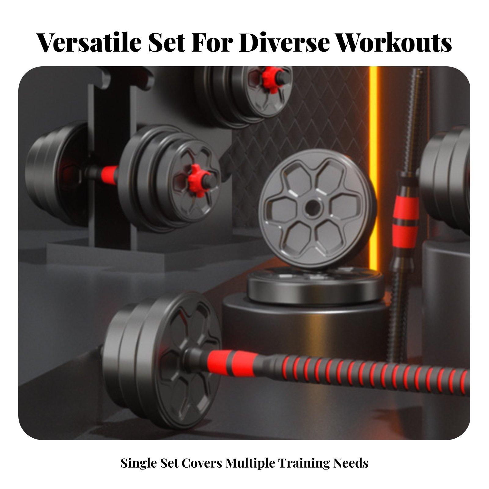 Home Gym Dumbbell Workout - Versatile Adjustable Dumbbells 50kg with Padded