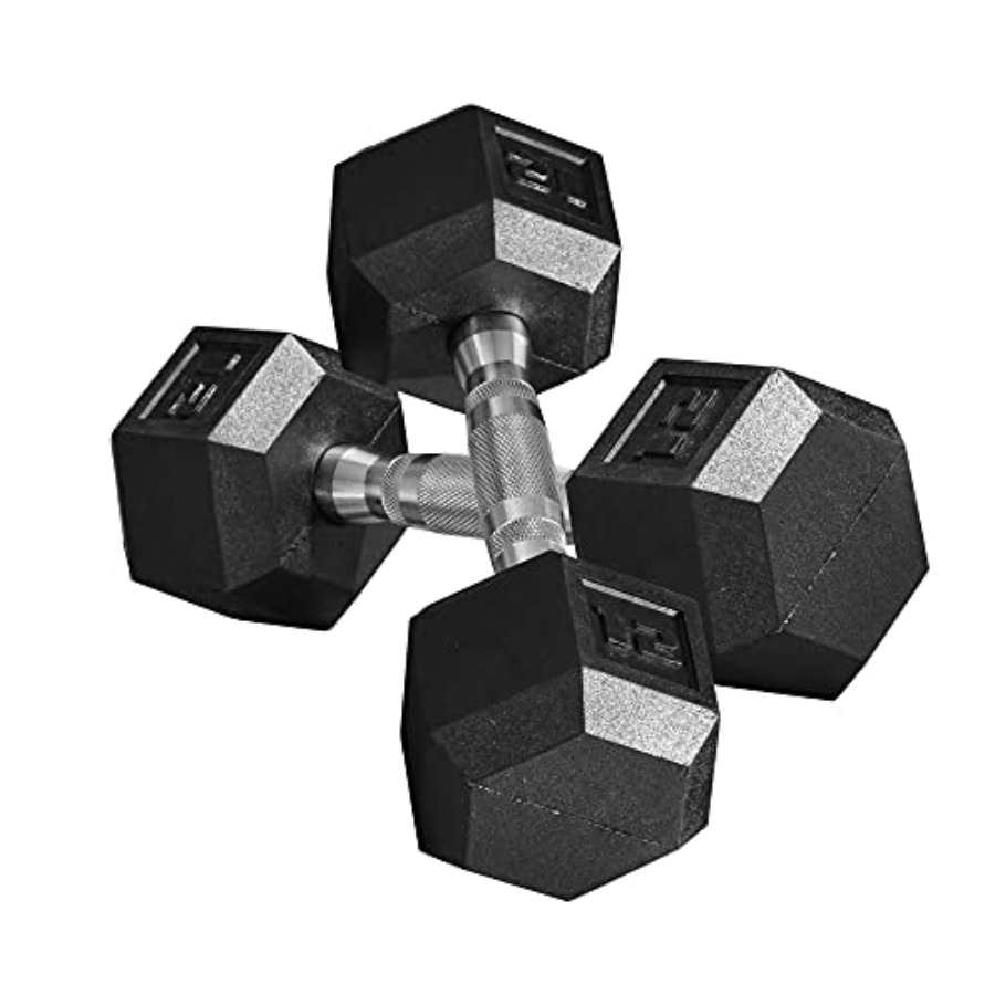 40lbs/45lbs/50lbs Rubber Dumbb - Home Gym Dumbbell Workout ulasan dan harga