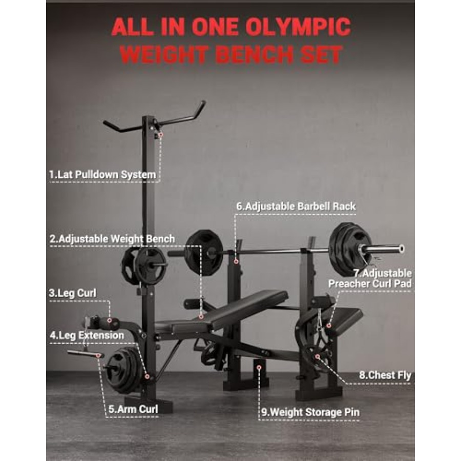 Home Gym 8-in-1 Foldable Weigh - Home Gym Lat Pulldown ulasan dan harga