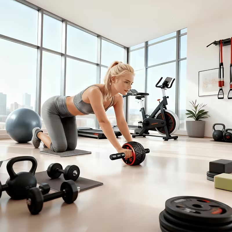 Ab Roller Wheel and Knee Mat,  - Home Gym Dumbbell Workout ulasan dan harga