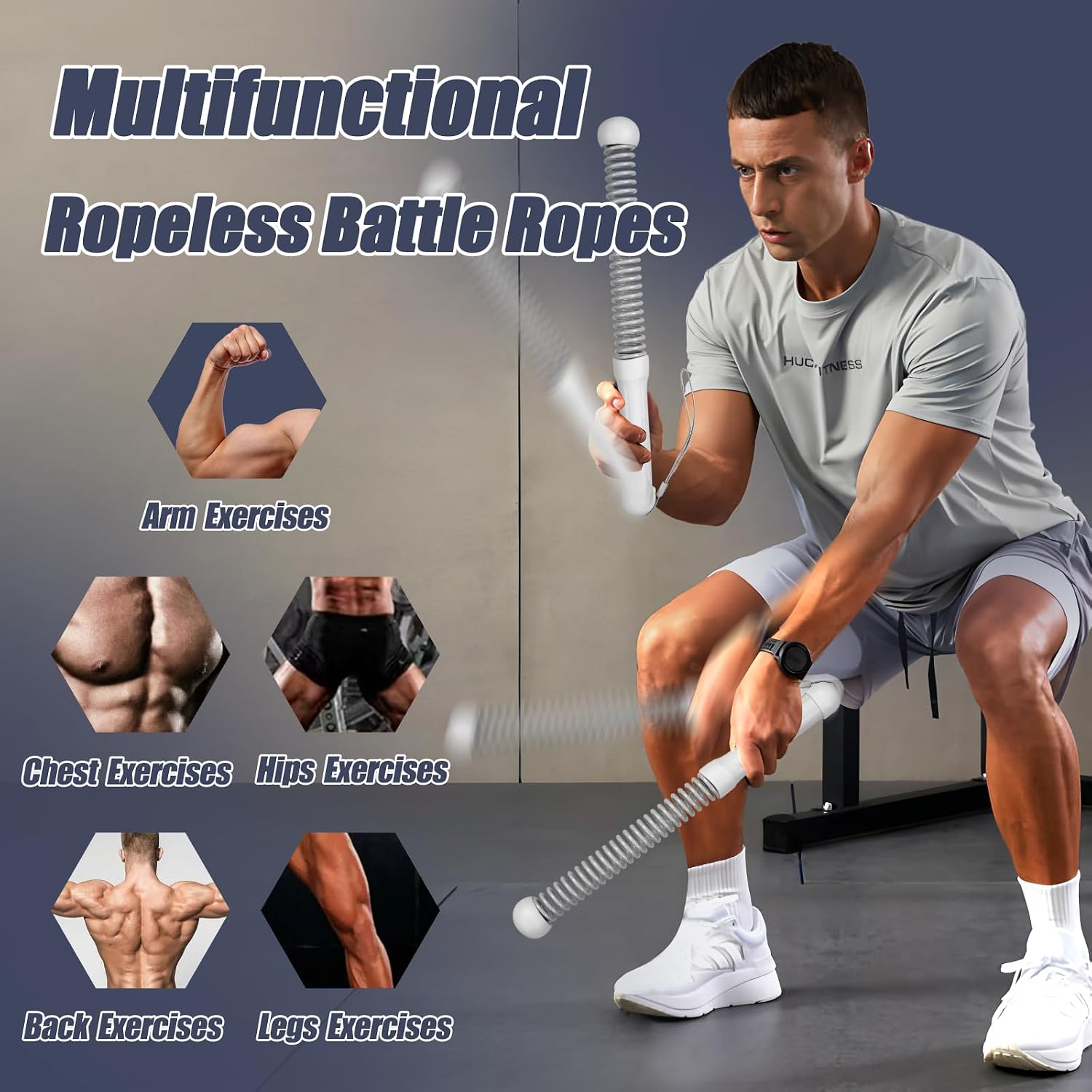 2nd Gen Ropeless Battle Ropes  - Home Gym Workout Equipment ulasan dan harga
