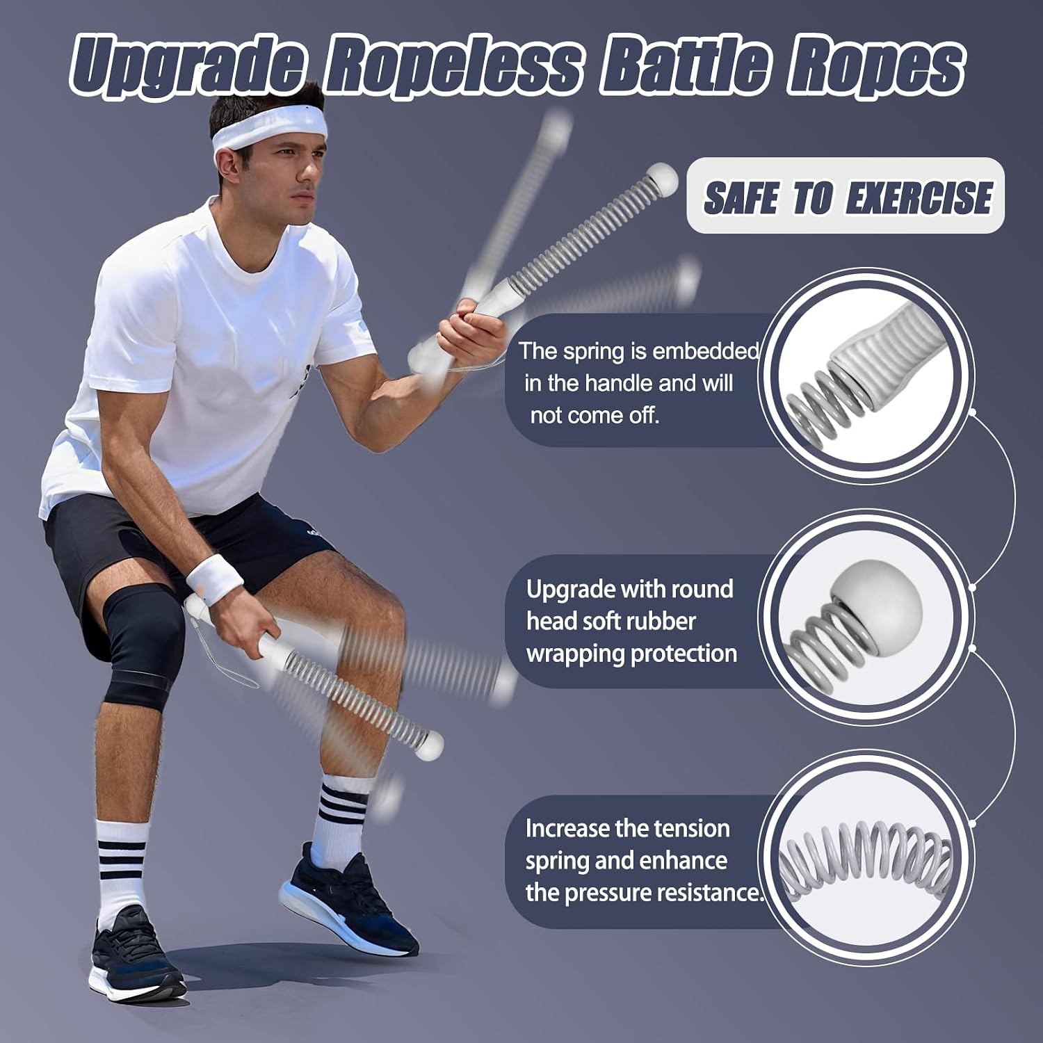 2nd Gen Ropeless Battle Ropes  - Home Gym Workout Equipment ulasan dan harga