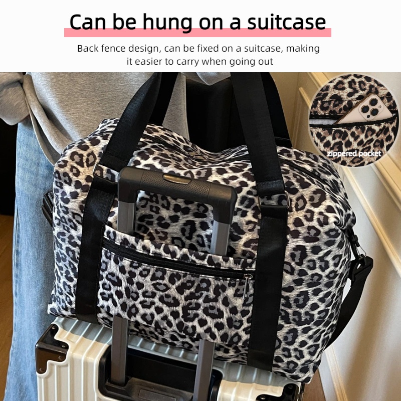 Leopard Printing Travel Duffel - Home Gym Packages ulasan dan harga