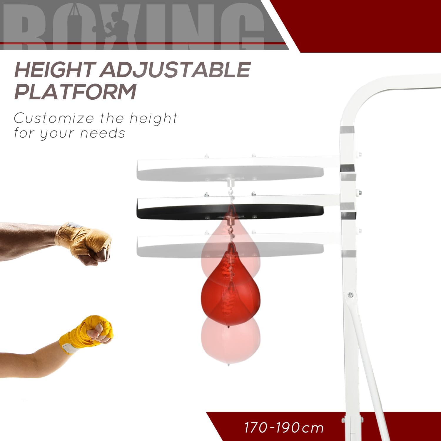 2-in-1 Punching Bag Stand with - Home Gym Weights ulasan dan harga