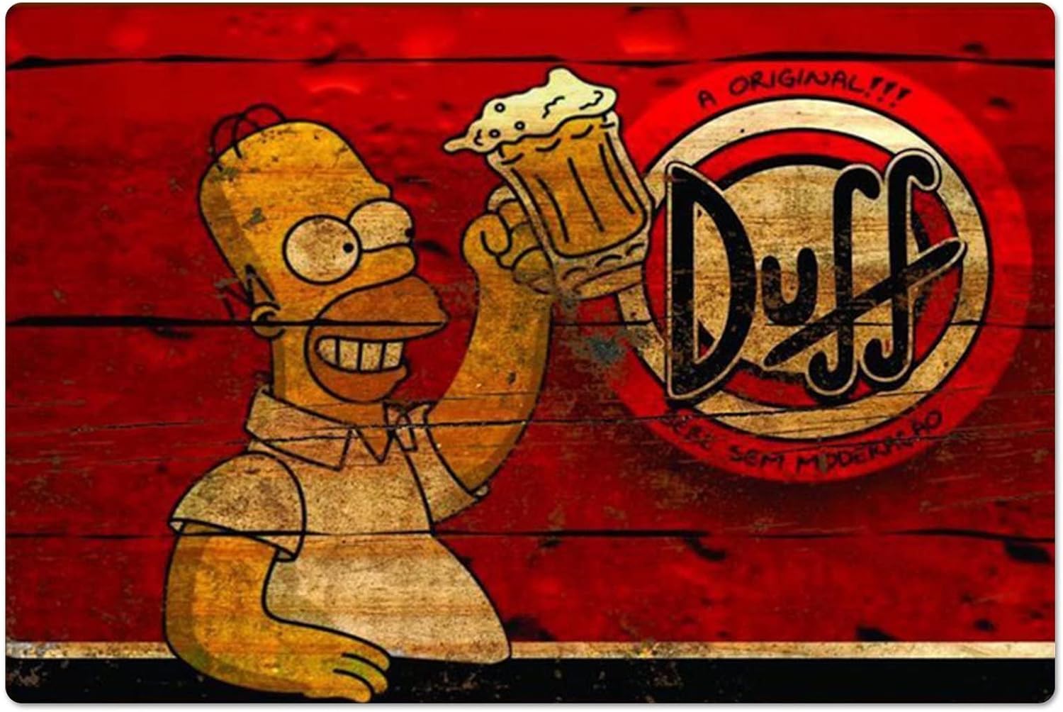 Retro Metal Poster Homer Duff  - Home Gym Designs ulasan dan harga