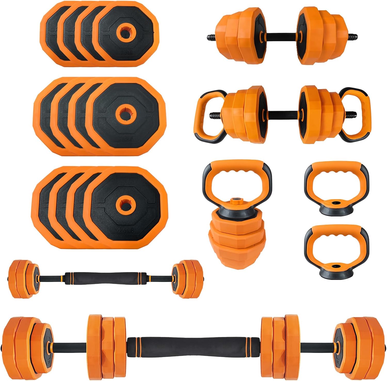 4-in-1 Adjustable Dumbbell Set - Home Gym Used ulasan dan harga