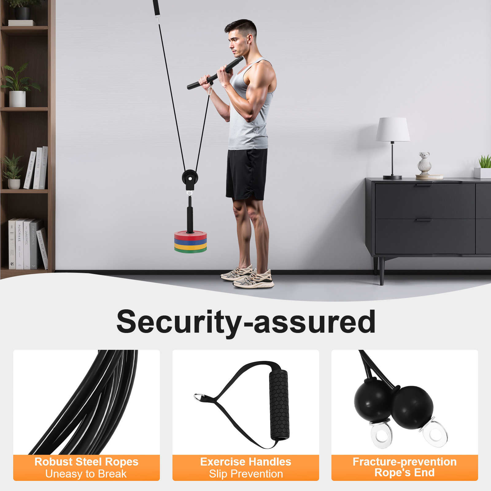 120kg Cable Pull Fitness Syste - Home Gym Cable Machine ulasan dan harga