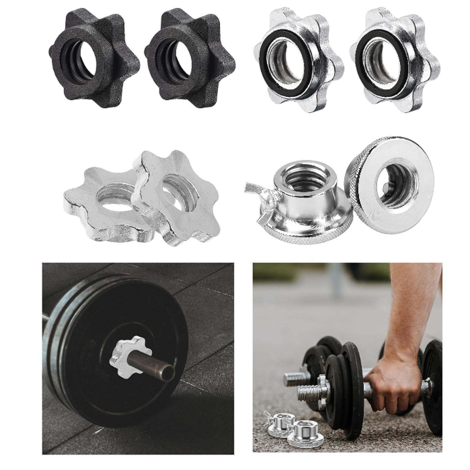 2Pcs Barbell Screw Collars Equ - Home Gym Dumbbell Workout ulasan dan harga
